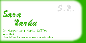 sara marku business card